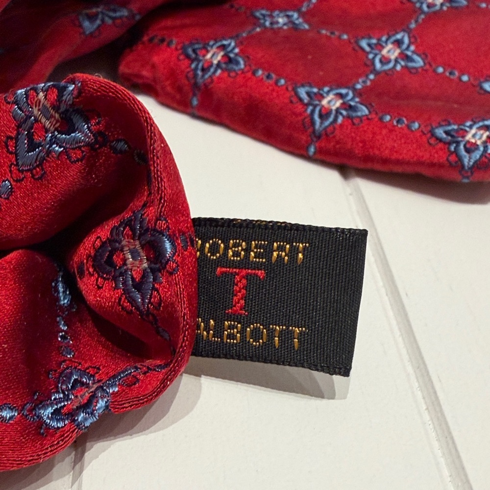 Robert Talbott Red Patterned Extra-long Silk Tie - image 4